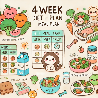 🔥 4주 만에 몸매 변화! 주차별 다이어트 식단표 공개 🥗