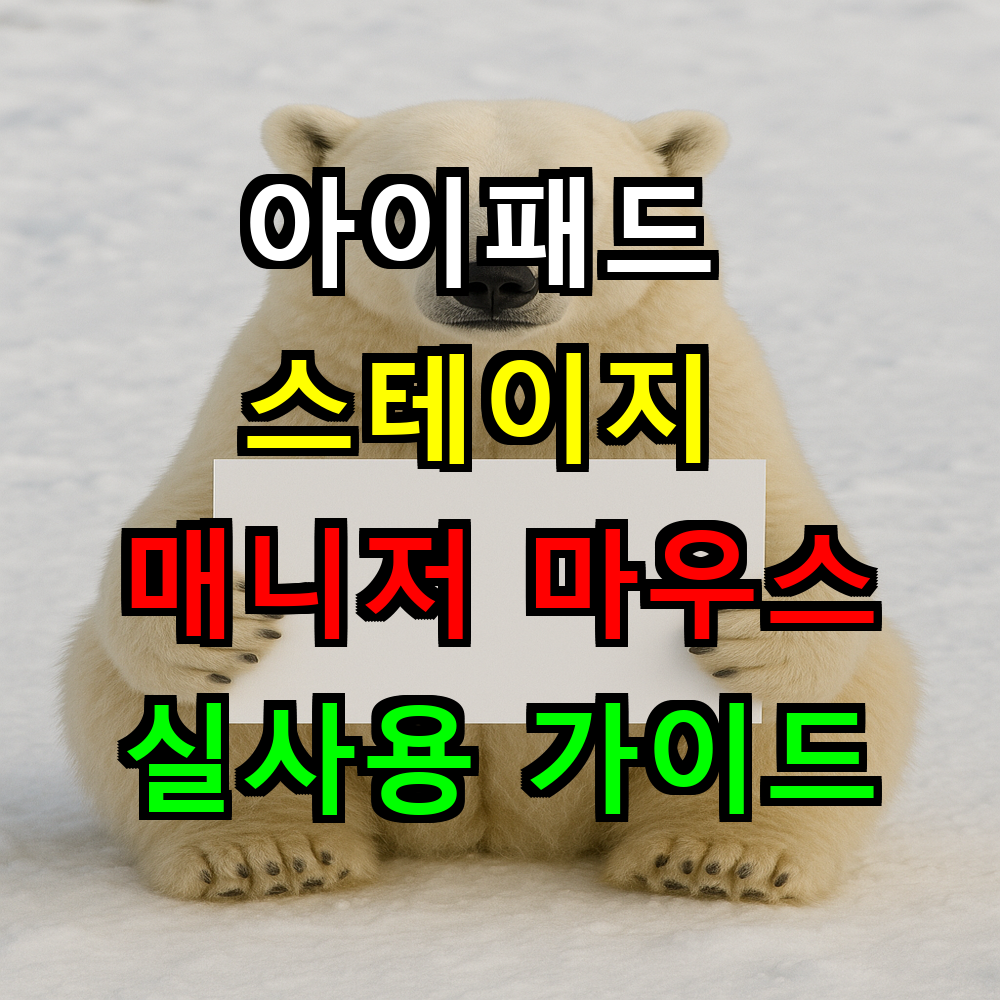 아이패드 스테이지 매니저 마우스 없이도 쓸 수 있을까? 실사용 완벽 가이드