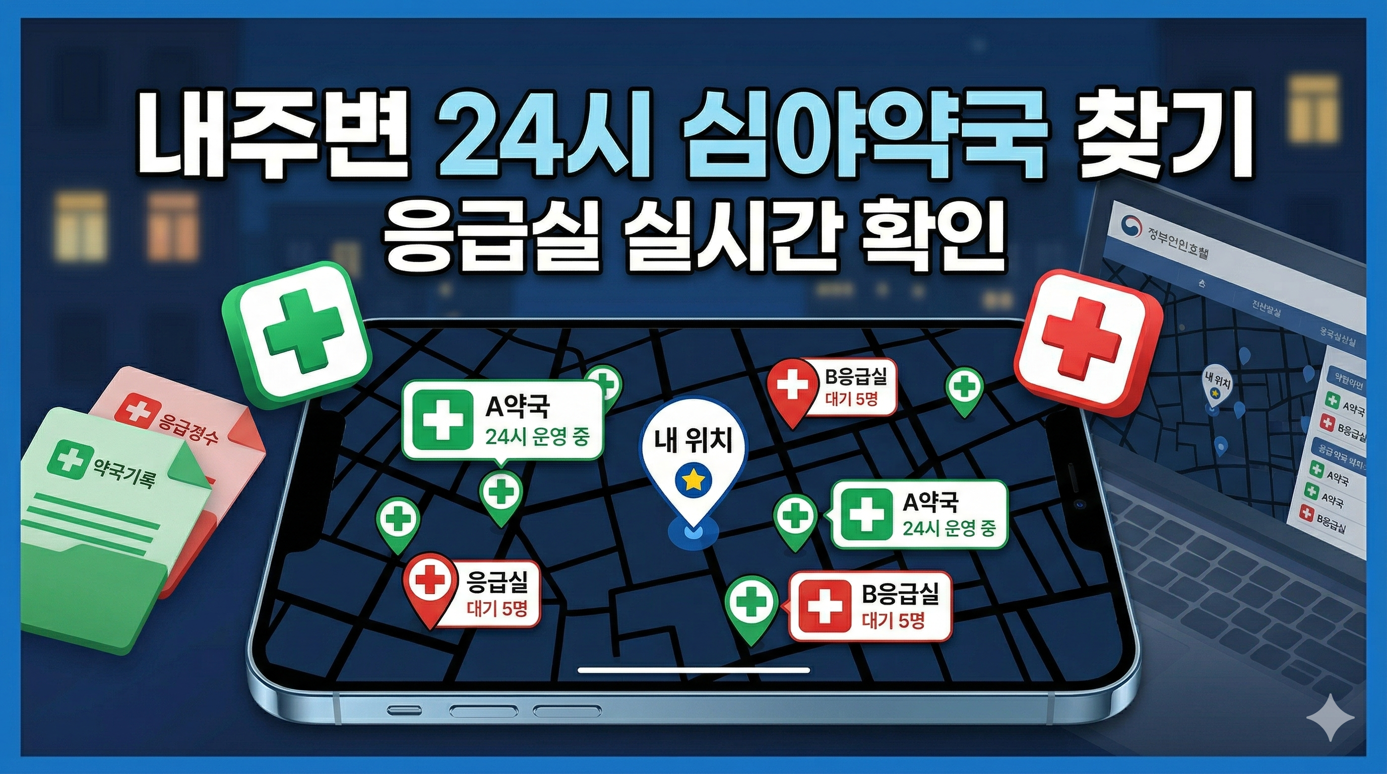 내주변 24시 심야약국 모바일 찾는 방법 30초 컷 응급실 실시간 확인 2026 최신