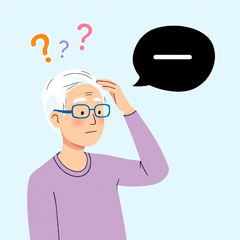 머릿속이 복잡하고 혼란스러운 듯한 표정을 짓고 있는 노인 남성