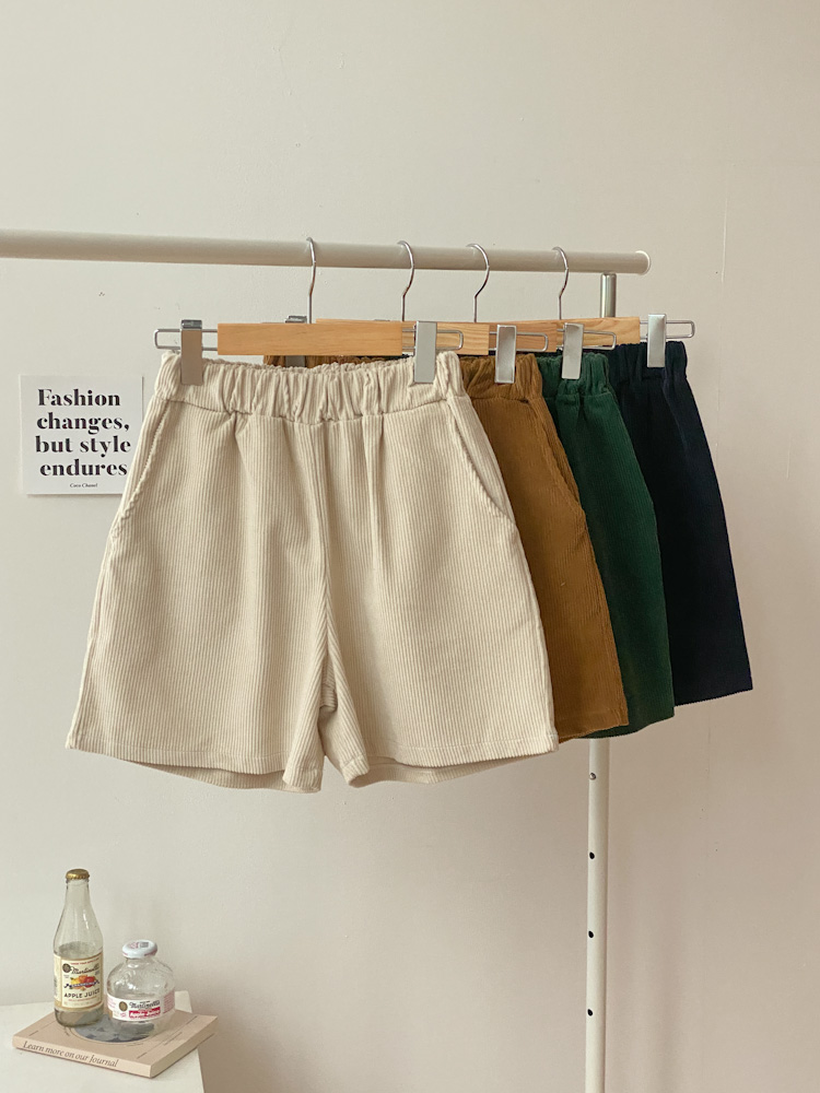 코듀로이 3부 골덴 반바지