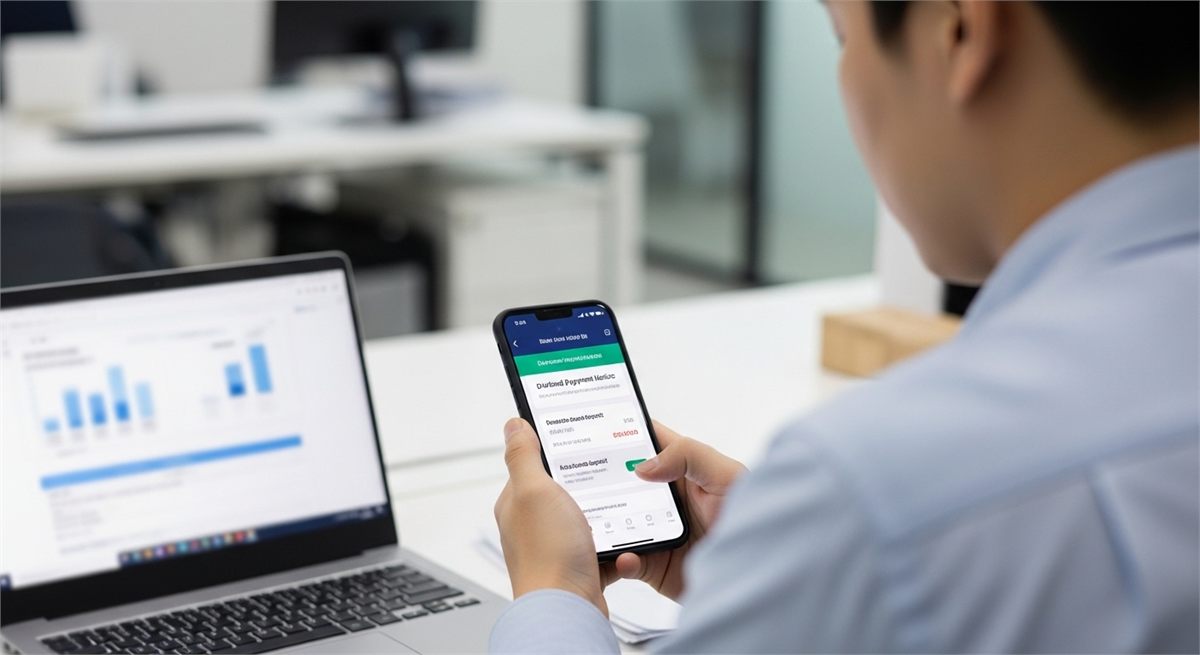 배당금 입금 여부를 확인하는 투자자의 모습