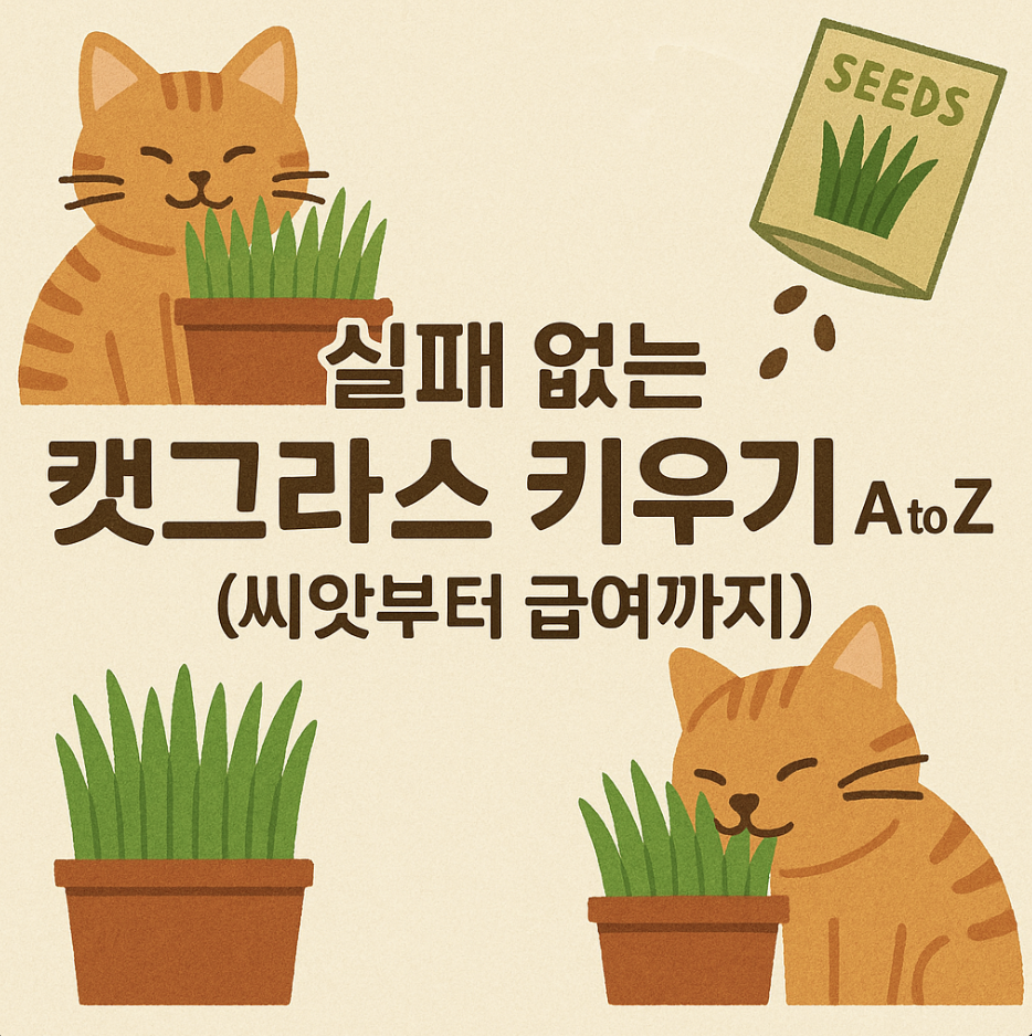 실패 없는 캣그라스 키우기 A to Z (씨앗부터 급여까지)