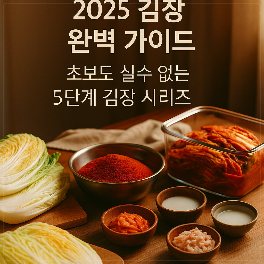 2025 김장 완벽 가이드ㅣ초보도 실수 없는 5단계 김장 시리즈 총정리