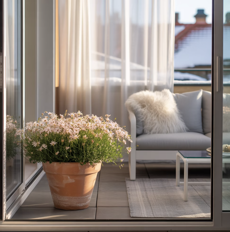 겨울&amp;#44; 따뜻한 베란다에서의 휴식