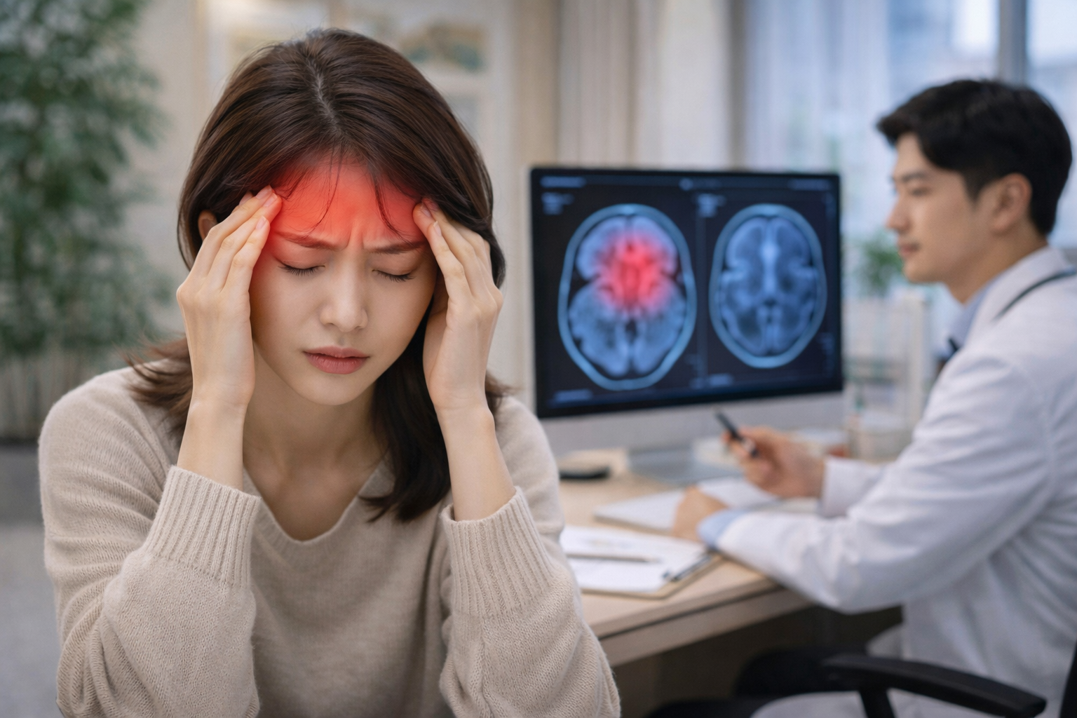 만성두통 원인|뇌 문제일까?