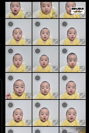 셀프 여권 사진 찍기 생후 10개월 버전