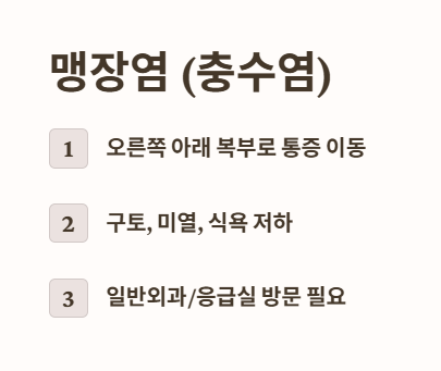 맹장염 (충수염)