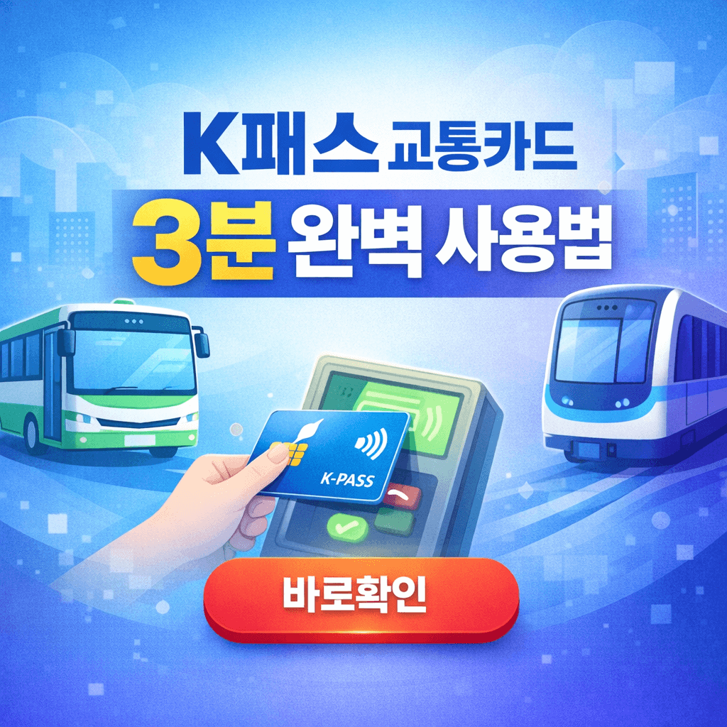 K패스 교통카드 3분 완벽 사용법