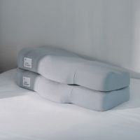 슬리필로우 기능성 경추베개 초고밀도 메모리폼, 2개, 빈티지블루