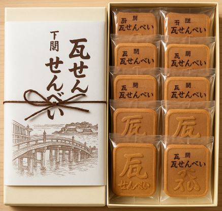 시니어 부부 일본 시모노세키 여행 가와라센베이 전병과자