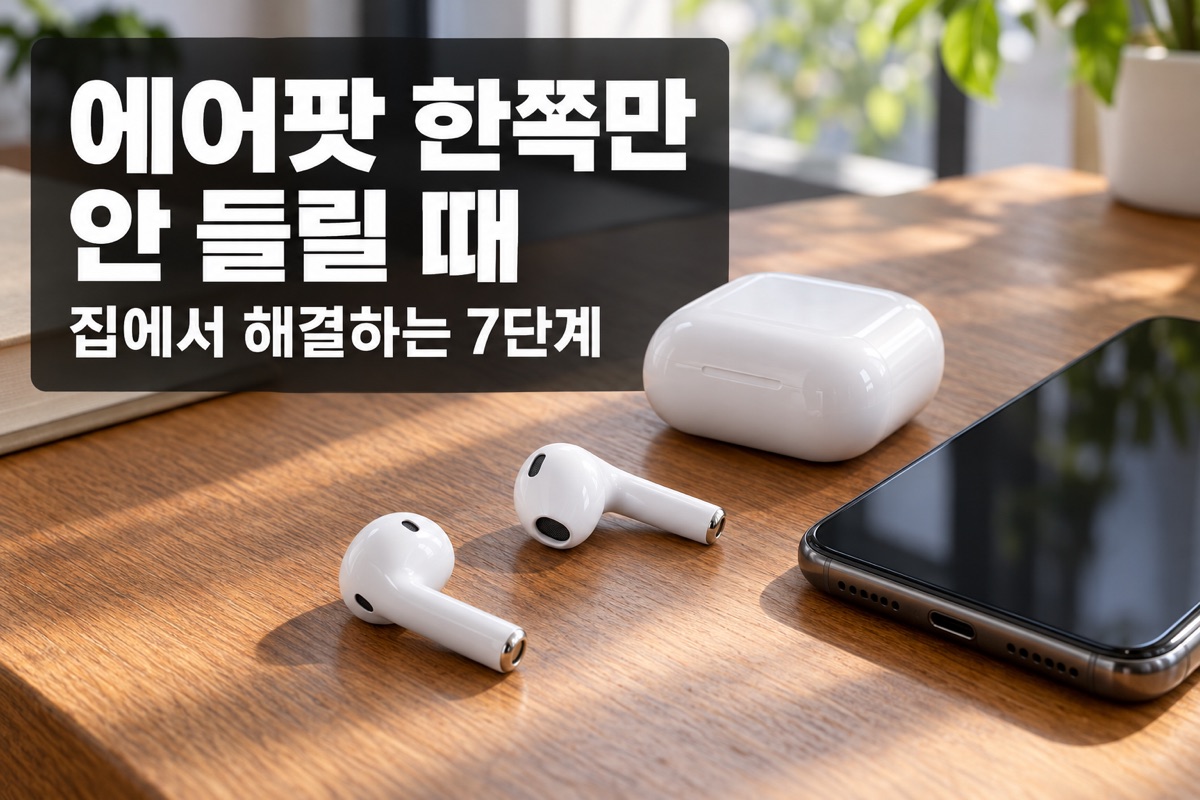 에어팟 한쪽만 안들릴 때 해결 방법 총정리, 고장 전에 이것부터 확인하세요