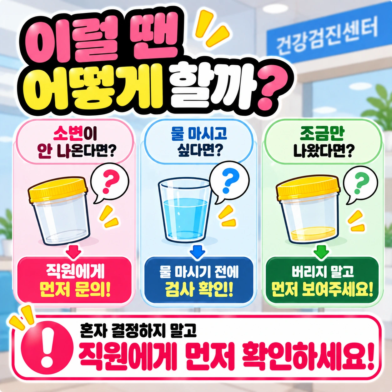 건강검진_소변검사_상황별대처