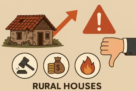 농촌 빈집 리스크를 표현한 일러스트