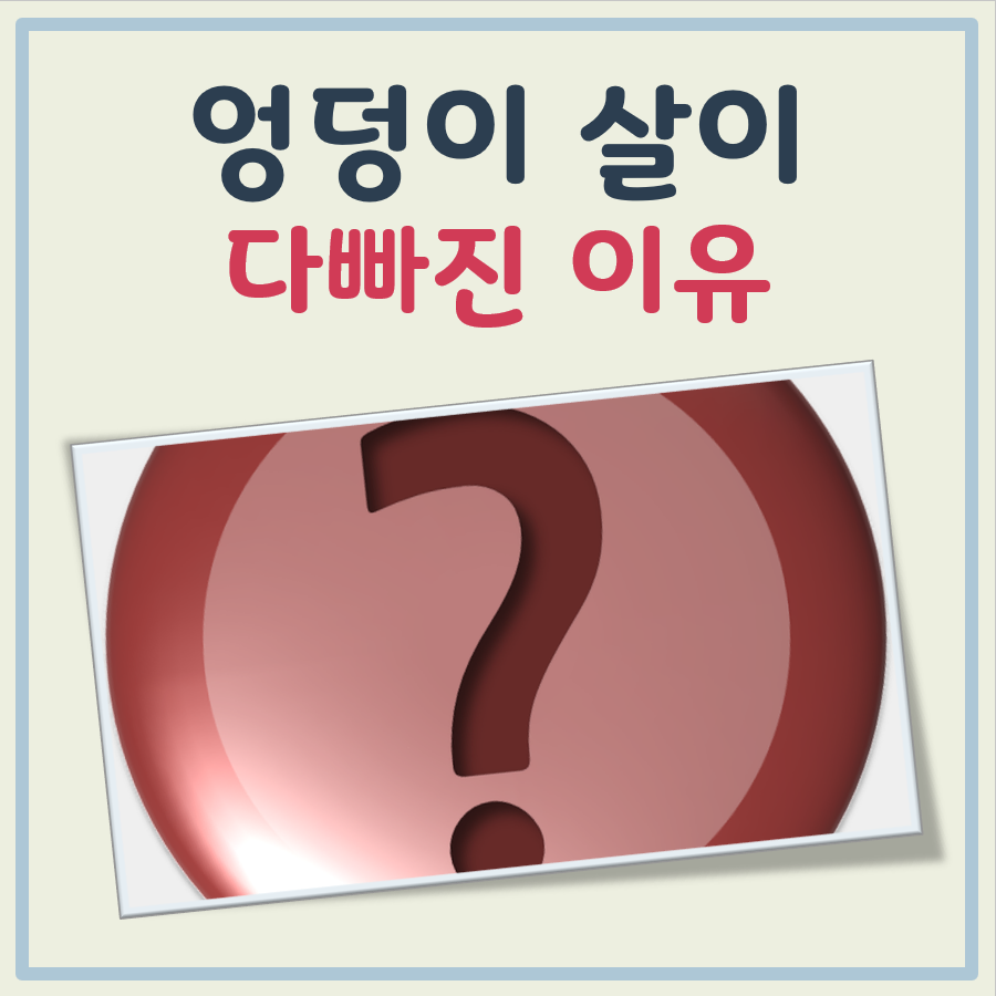 엉덩이 살이 다빠진이유