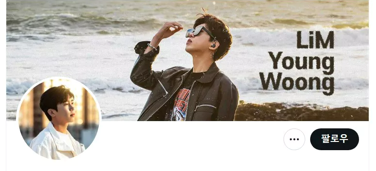 임영웅 공식 트위터 계정 화면