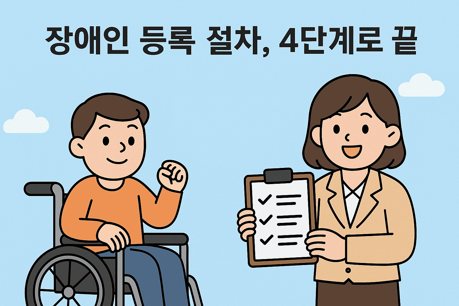 장애인 등록 절차, 4단계로 쉽게 끝! 주민센터부터 국민연금공단 심사까지!