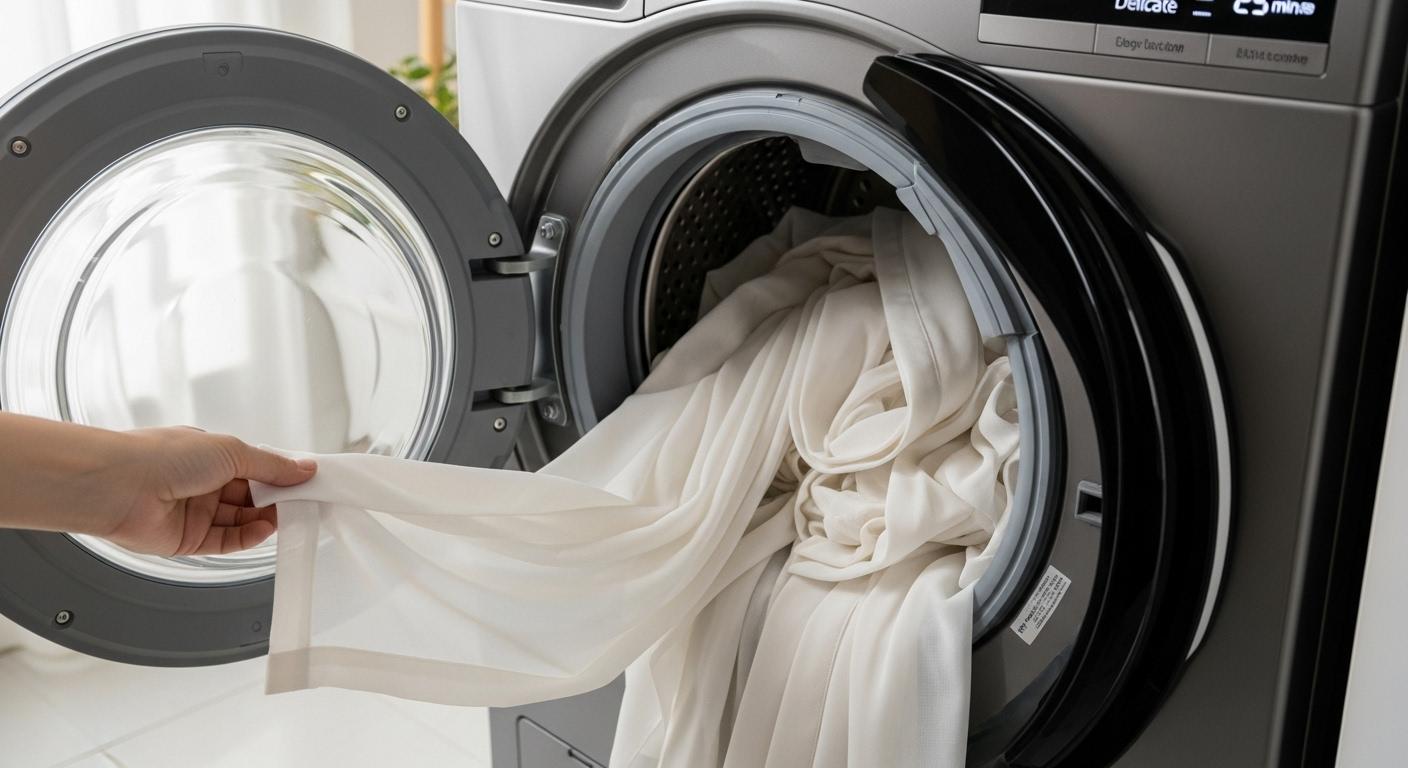 커튼 빨기 세탁기