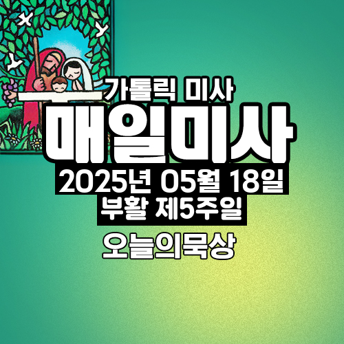 2025년 5월 18일 매일미사 부활 제5주일 오늘의 묵상