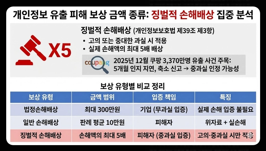 개인정보유출 피해보상금액