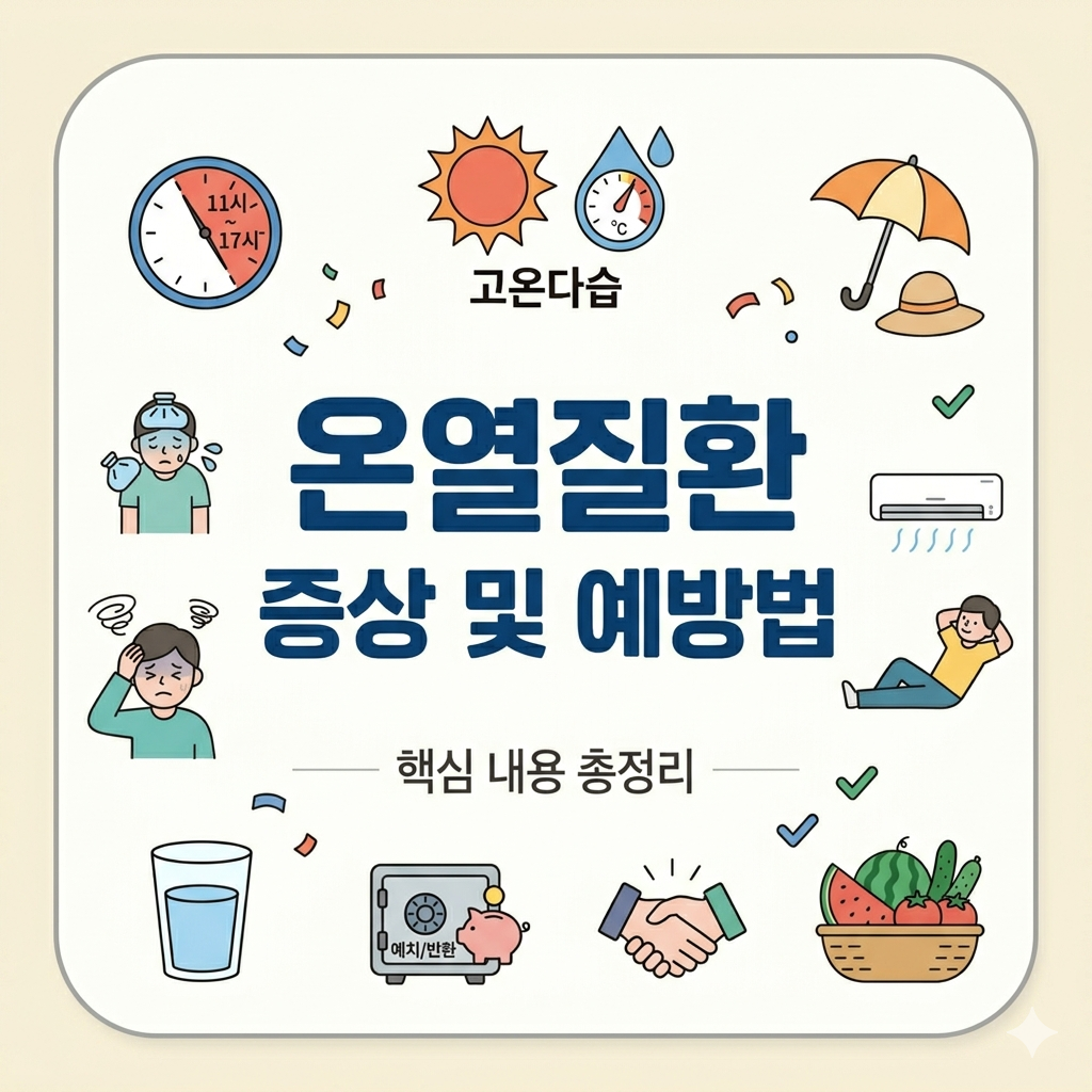 온열질환 증상 및 예방법 총정리, 여름철 꼭 알아야 할 건강관리 방법