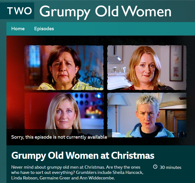 영국 명절 증후군 BBC Grumpy Old Women