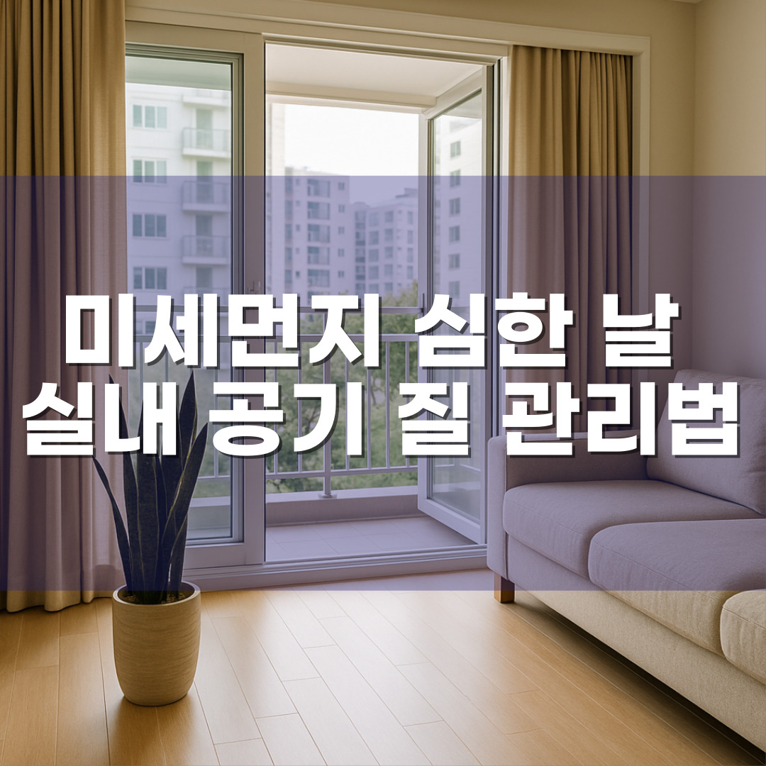 미세먼지 심한 날 실내 공기 질 관리법