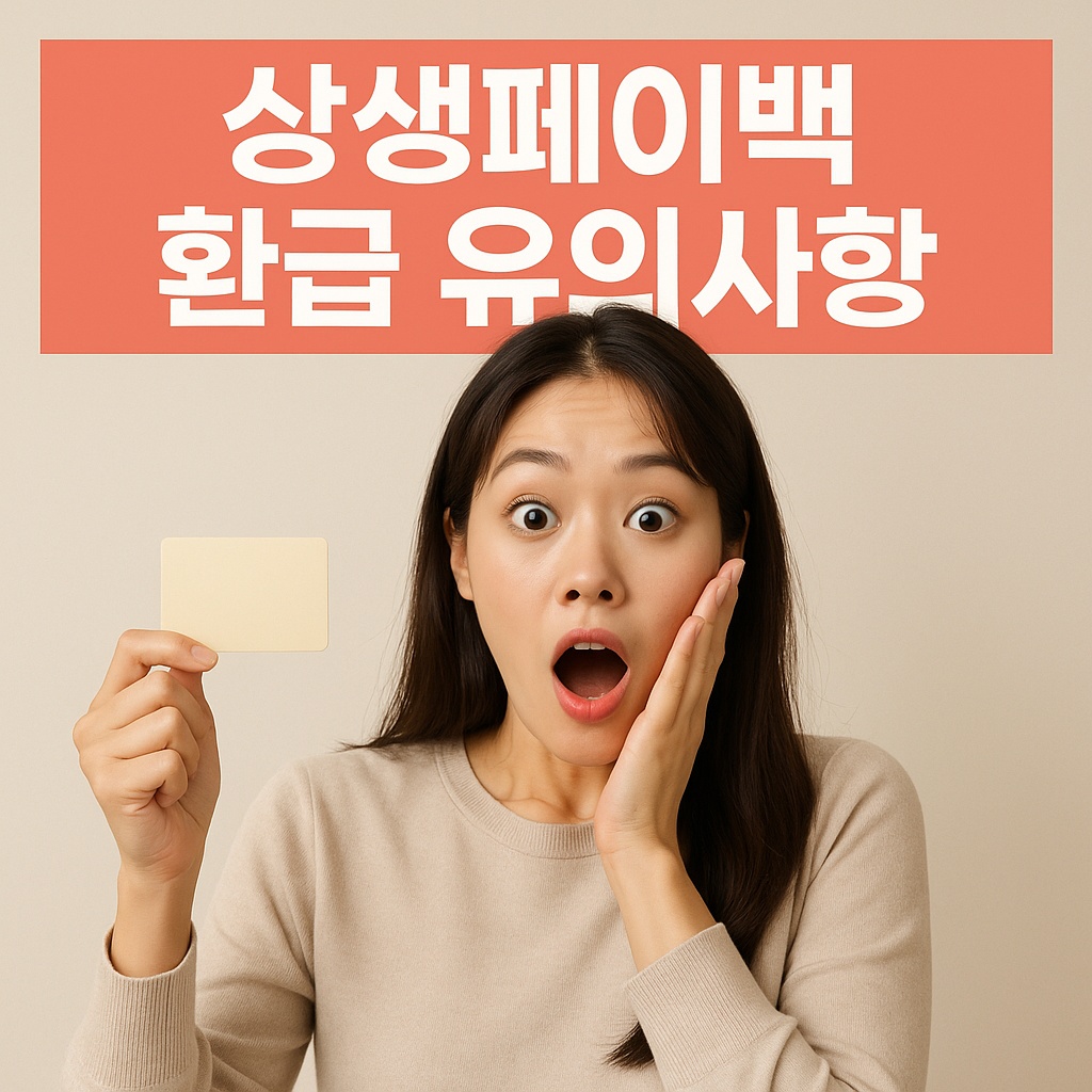 상생페이백 환급시 유의사항