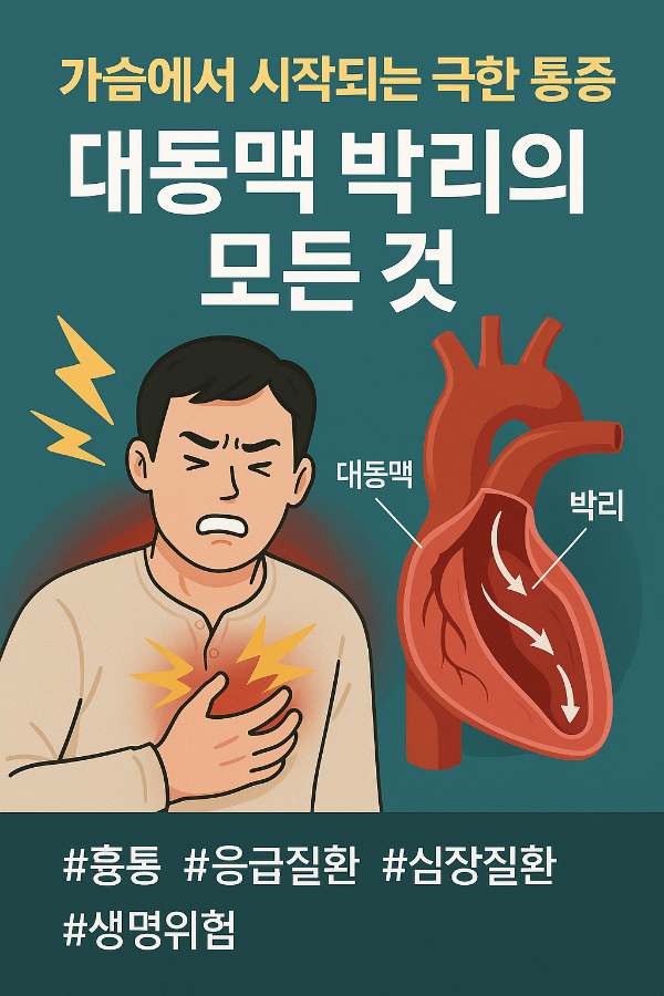 가슴에서 시작되는 극한 통증, 대동맥 박리의 모든 것