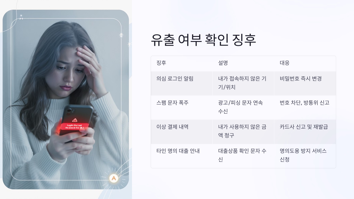 개인정보 유출 확인법