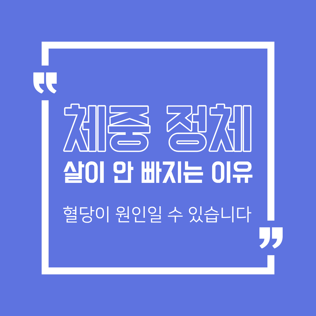 50대 살이 안 빠지는 이유, 혈당과의 관계