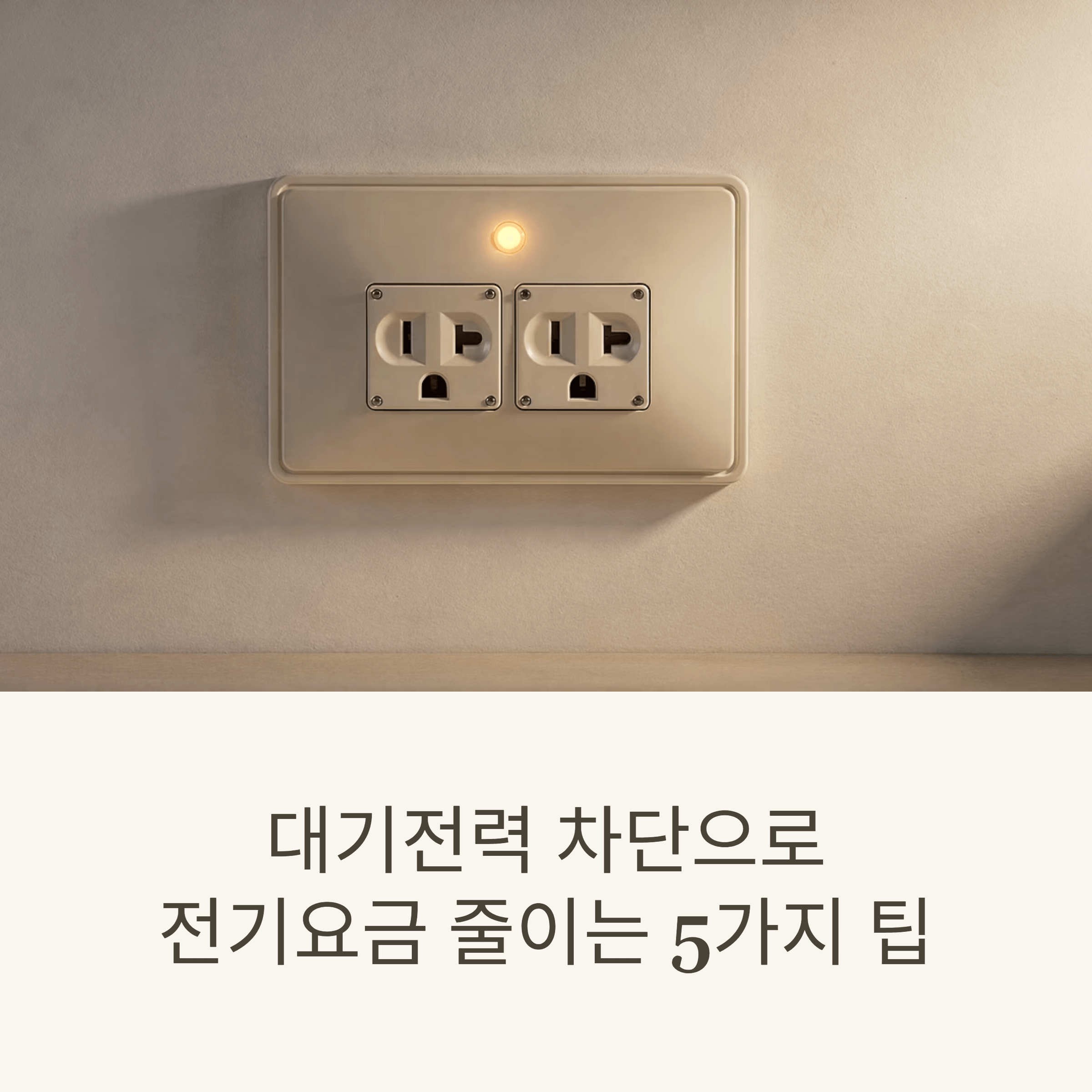 대기전력 차단으로 줄이는 전기요금 5가지 팁