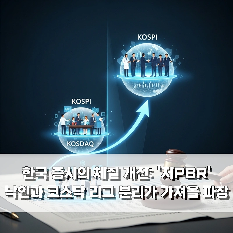 한국 증시의 체질 개선: '저PBR' 낙인과 코스닥 리그 분리가 가져올 파장