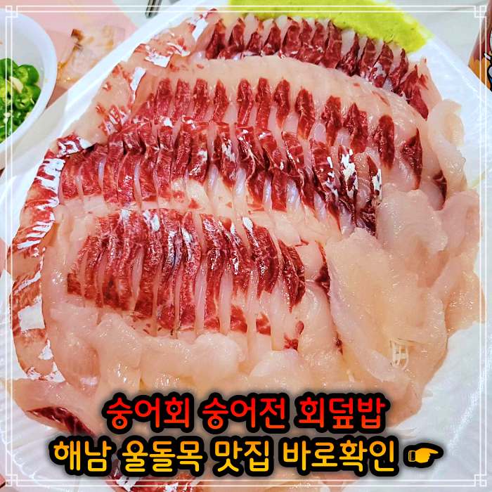 해남 진도 울돌목 맛집 뜰채로 잡아올린 숭어 회 한상