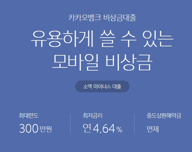 카카오뱅크 비상금 대출