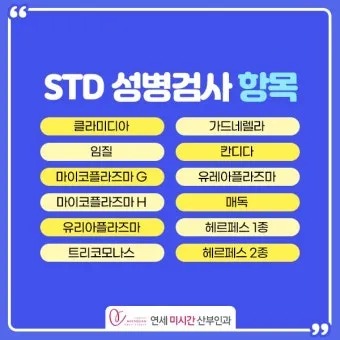 std 12종 검사 완벽 총정리종류 비용 등으로 검사항목_25