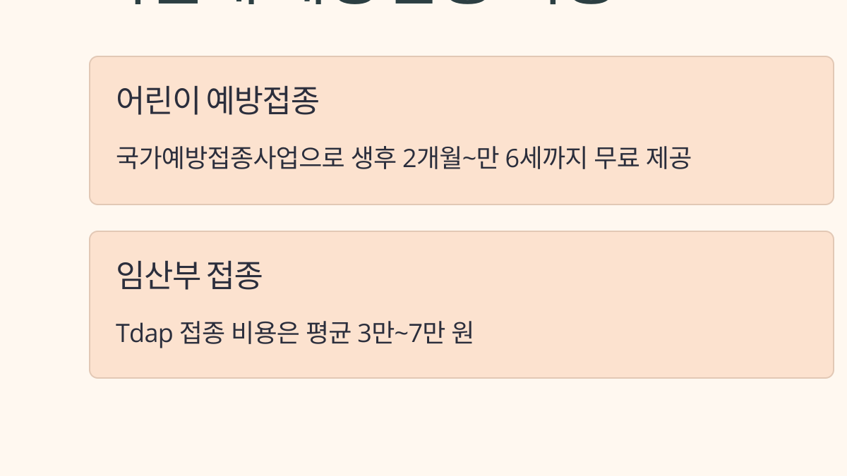 백일해 예방접종 시기와 가격 정보