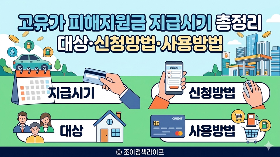 고유가 피해지원금 지급시기, 대상, 신청방법, 사용방법 총정리 안내 대표 이미지|ⓒ 조이정책라이프