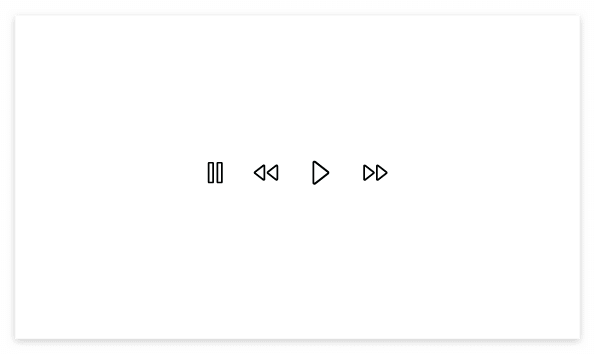 Free Icon vector source : Music play symbol, pause, rewind, fast winding