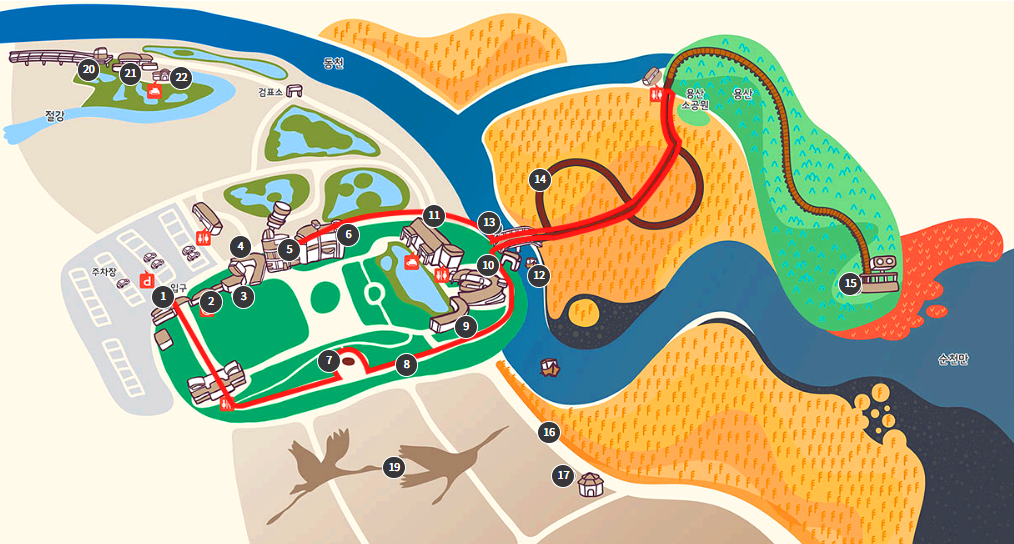 순천만습지 추천코스 지도