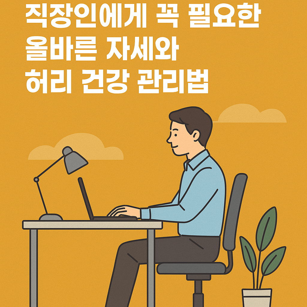 직장인에게 필요한 올바른 자세법과 허리 건강법