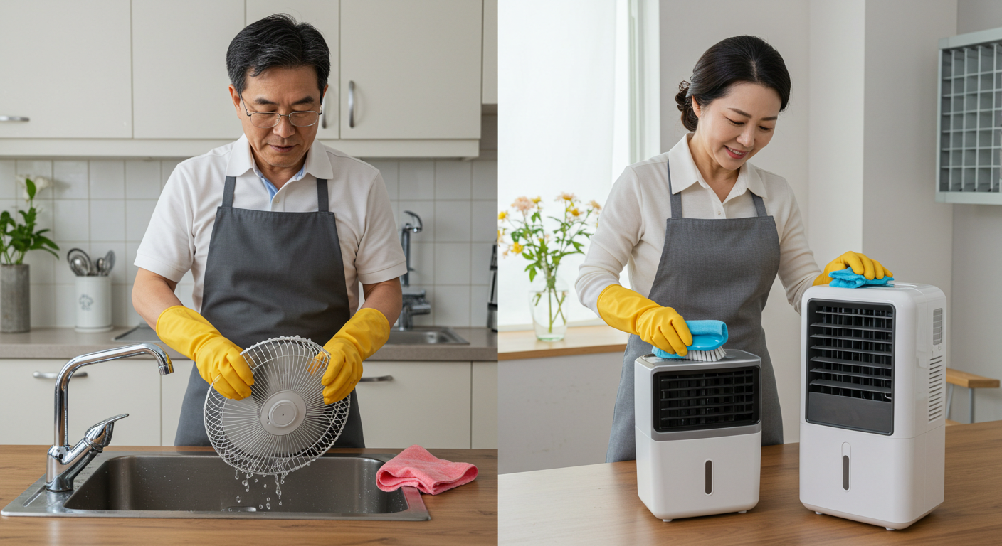 먼지 쌓인 선풍기, 냉풍기 쉽게 청소하는 꿀팁!