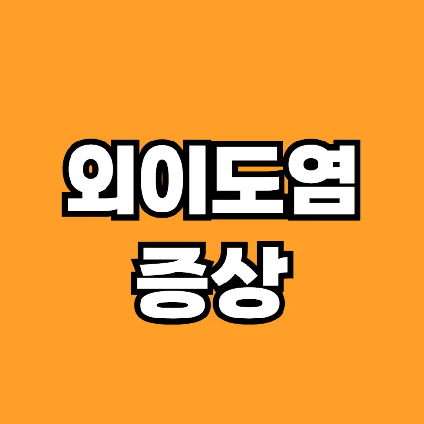 외이도염 증상