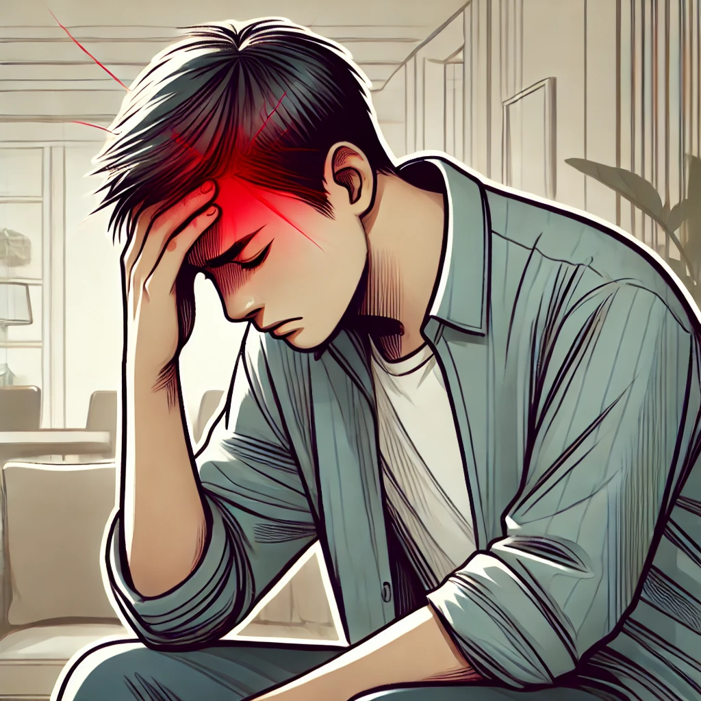 목디스크 두통 사진