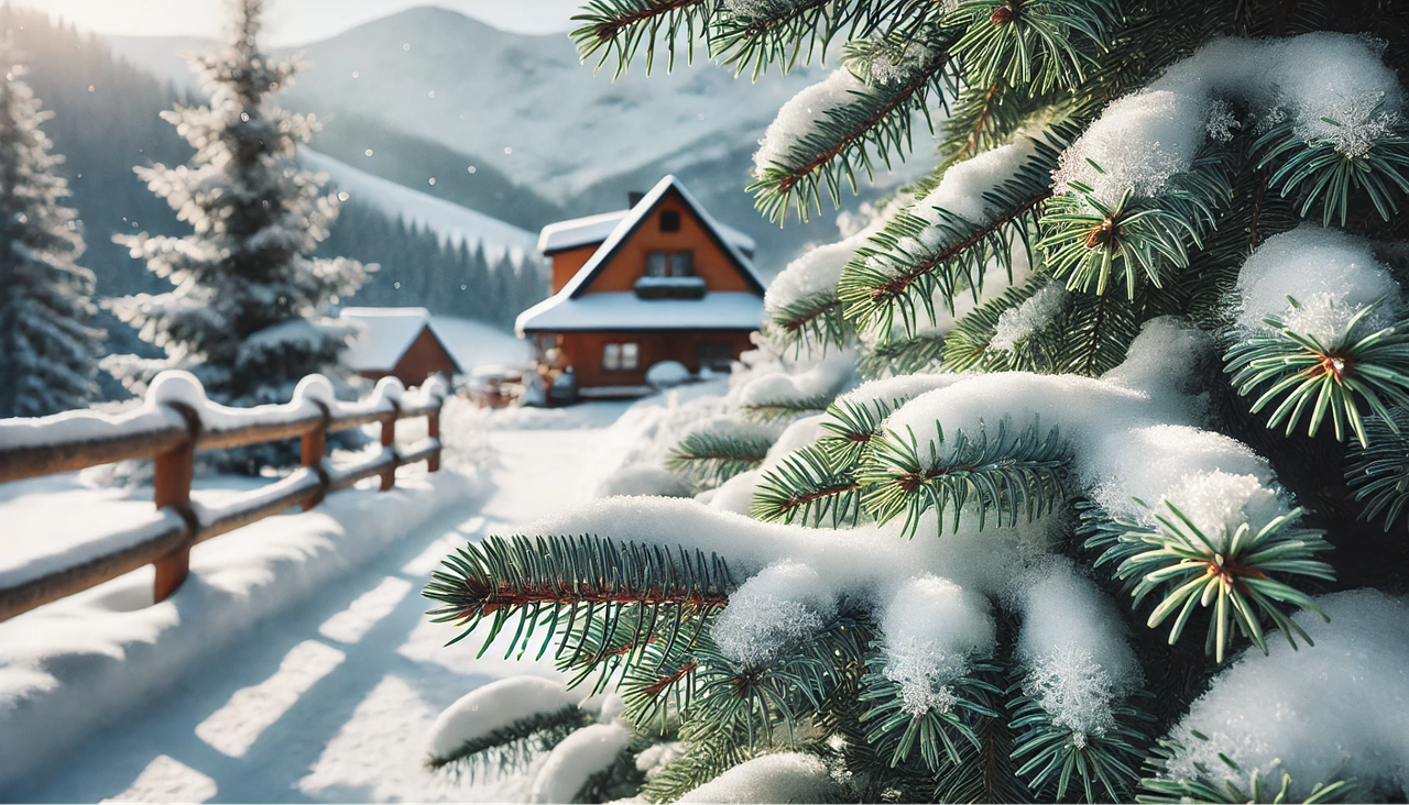 눈 덮인 주택사진