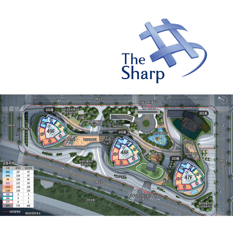 더샵 송도아크베이 단지 배치도