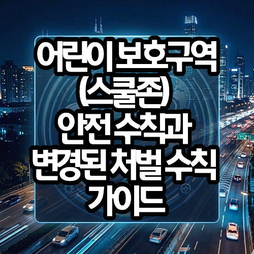 어린이 보호구역(스쿨존) 안전 수칙과 변경된 처벌 수칙 가이드