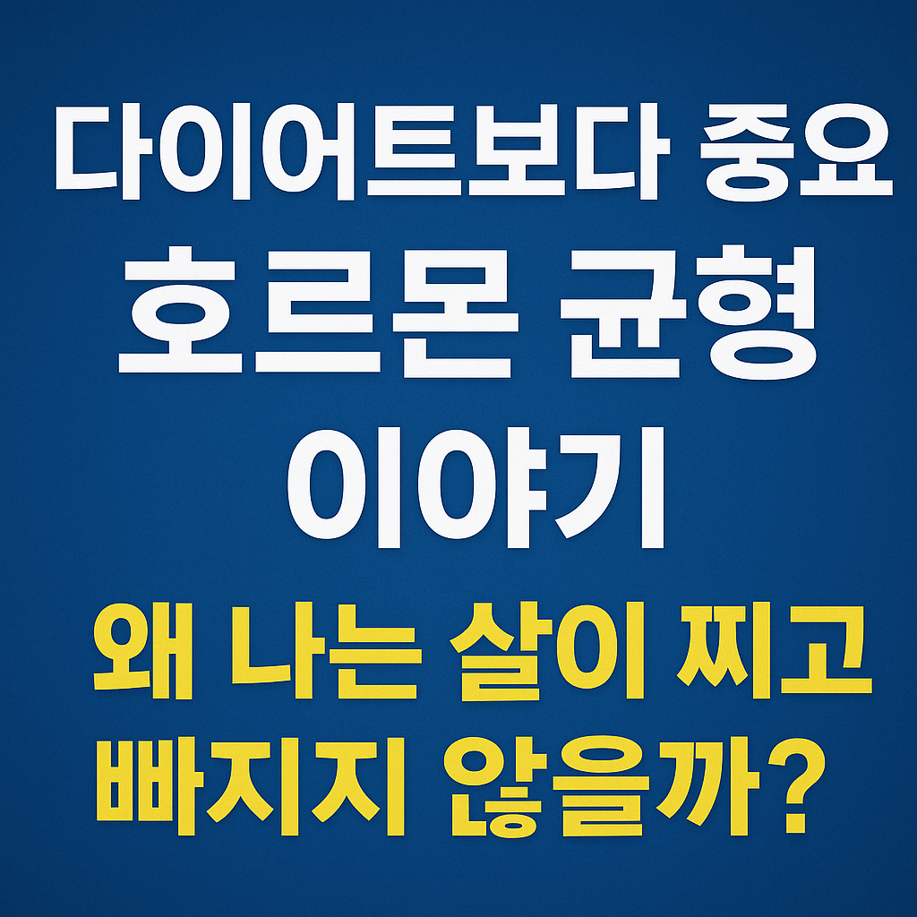 다이어트보다 중요한 호르몬 균형 이야기: 왜 나는 살이 찌고 빠지지 않을까?
