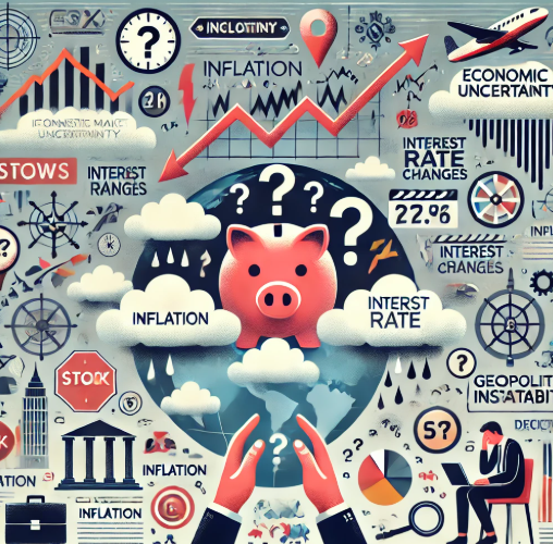 인플레이션 등 경제가 불확실한 상황을 표현한 사진