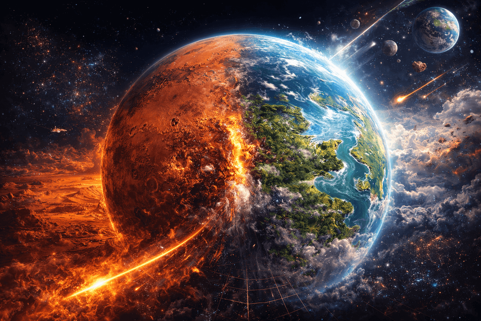 화성 테라포밍 (복원 개념, 파란 노을, 외계 기원설)